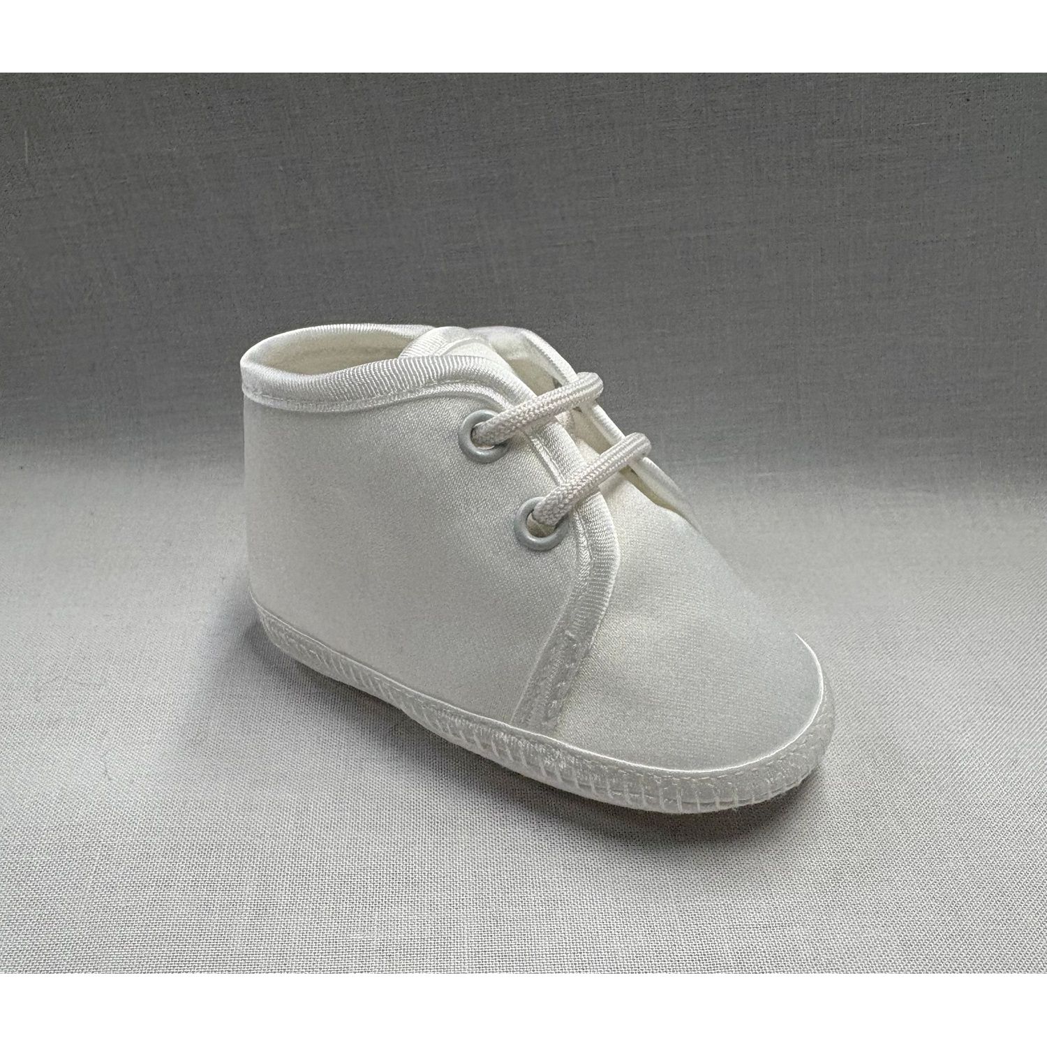 CREAM SATIN SHOE WITH LACES BOY'S / AI2434/SC-90R