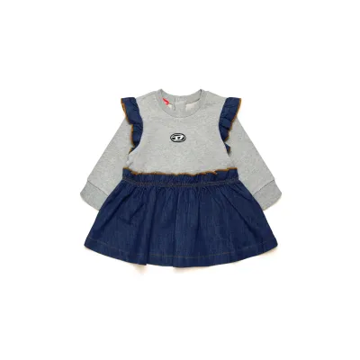 GREY & DENIM DRESS / K00581-K963 GREY & DENIM DRESS / K00581-K963