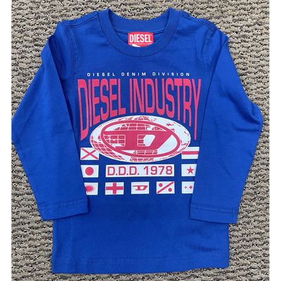 BLUE TSHIRT RED DIESEL LOGO / J02029-K843