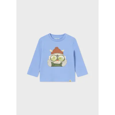 SKYBLUE TSHIRT LONG SLEEVE BOY HUNTER PRINT / 2036-082