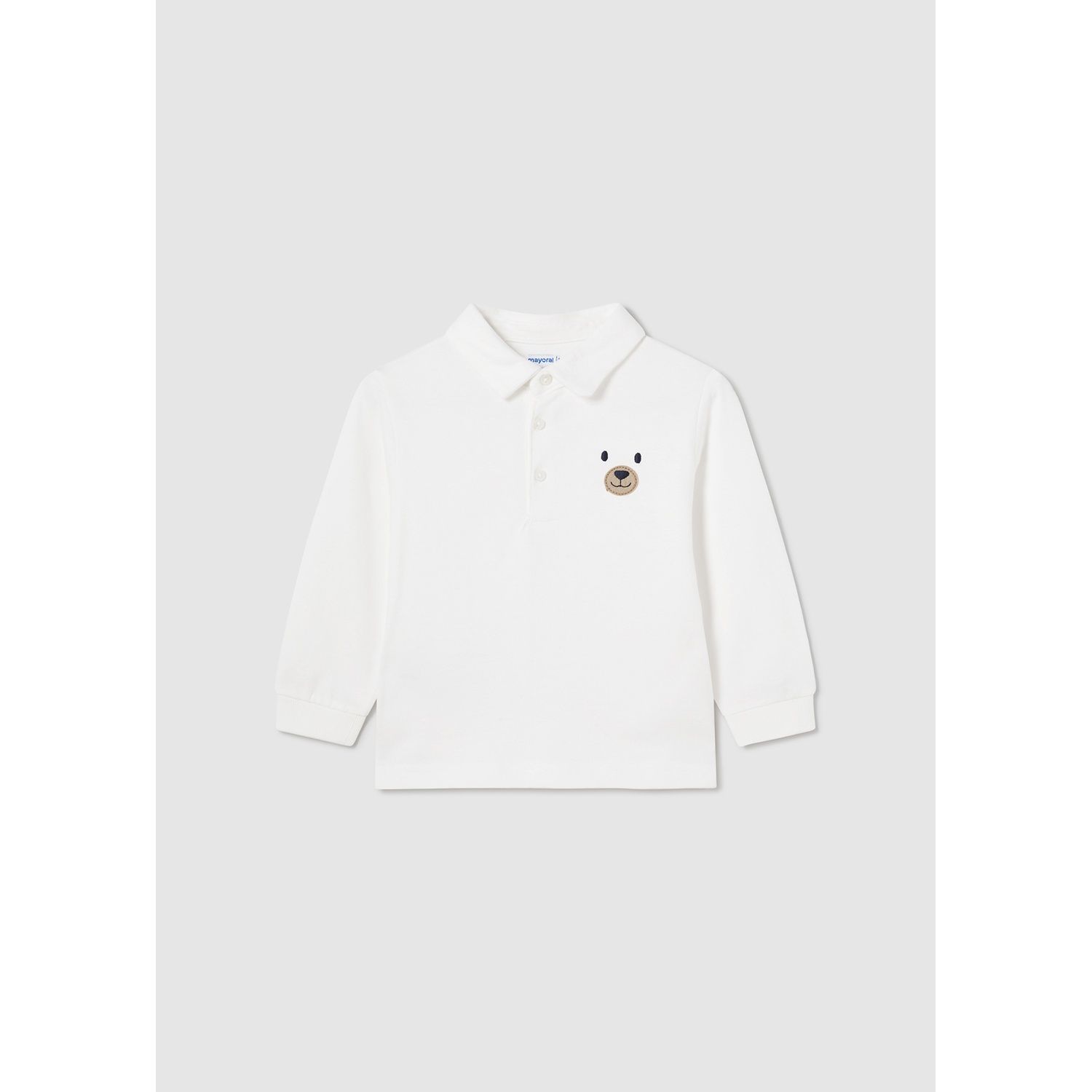 CREAM POLO TOP LONG SLEEVE / 2184-051