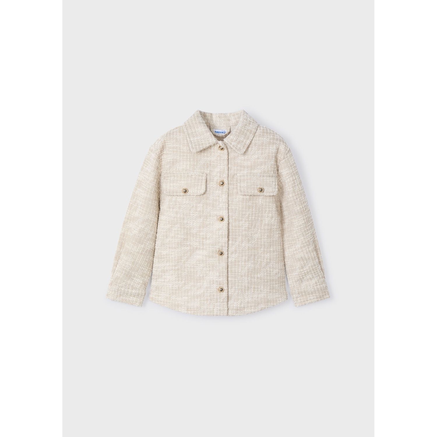 BEIGE CHECKJACKET GOLD BUTTONS / 4118-067