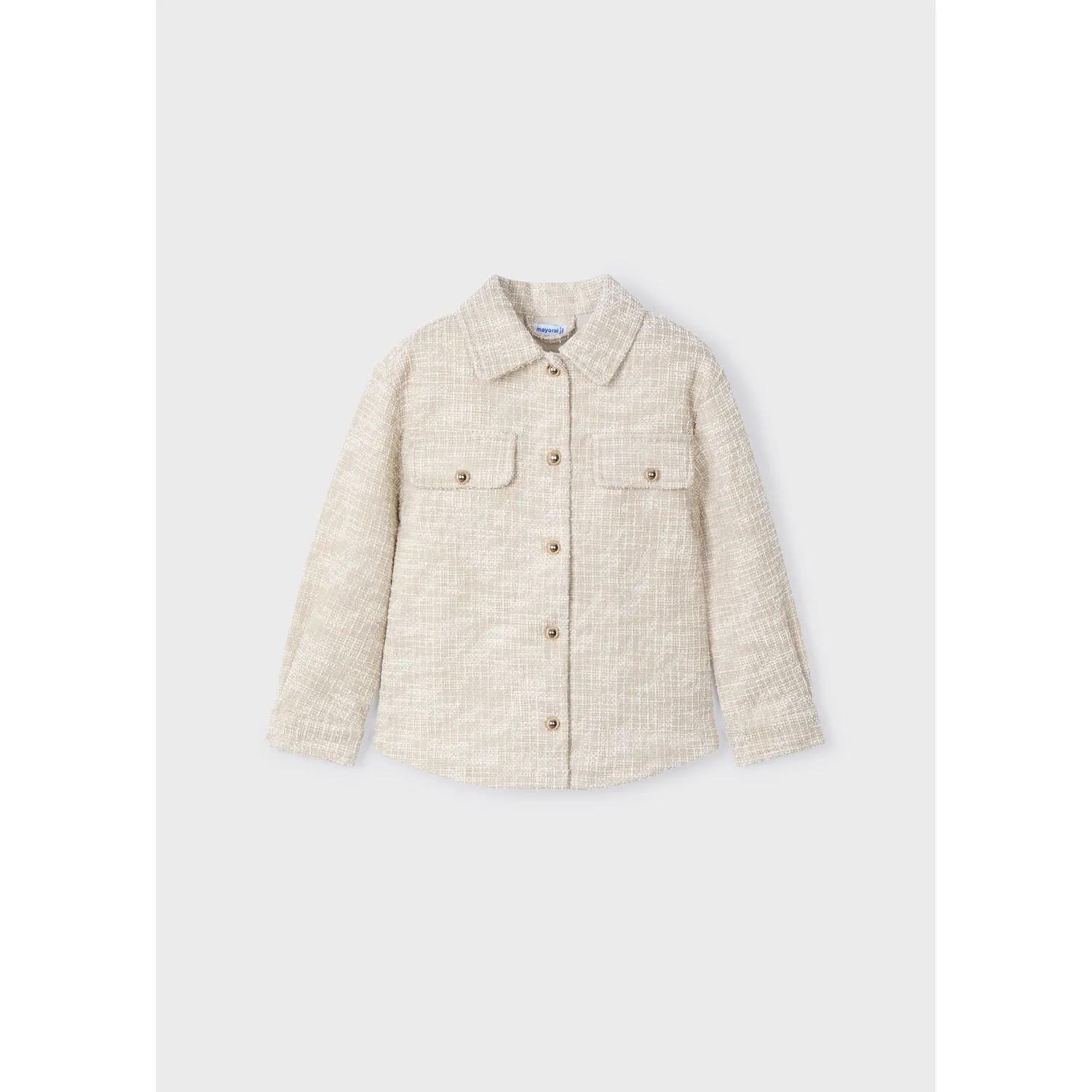 BEIGE CHECKJACKET GOLD BUTTONS / 4118-067