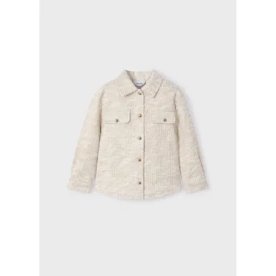 BEIGE CHECKJACKET GOLD BUTTONS / 4118-067