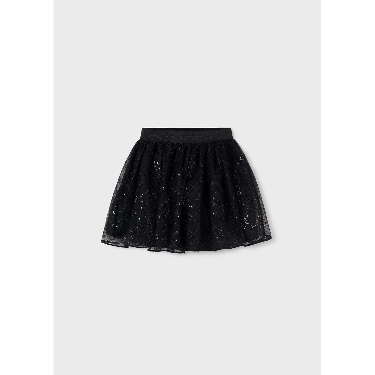 BLACK SEQUIN TULLE SKIRT / 7971-030