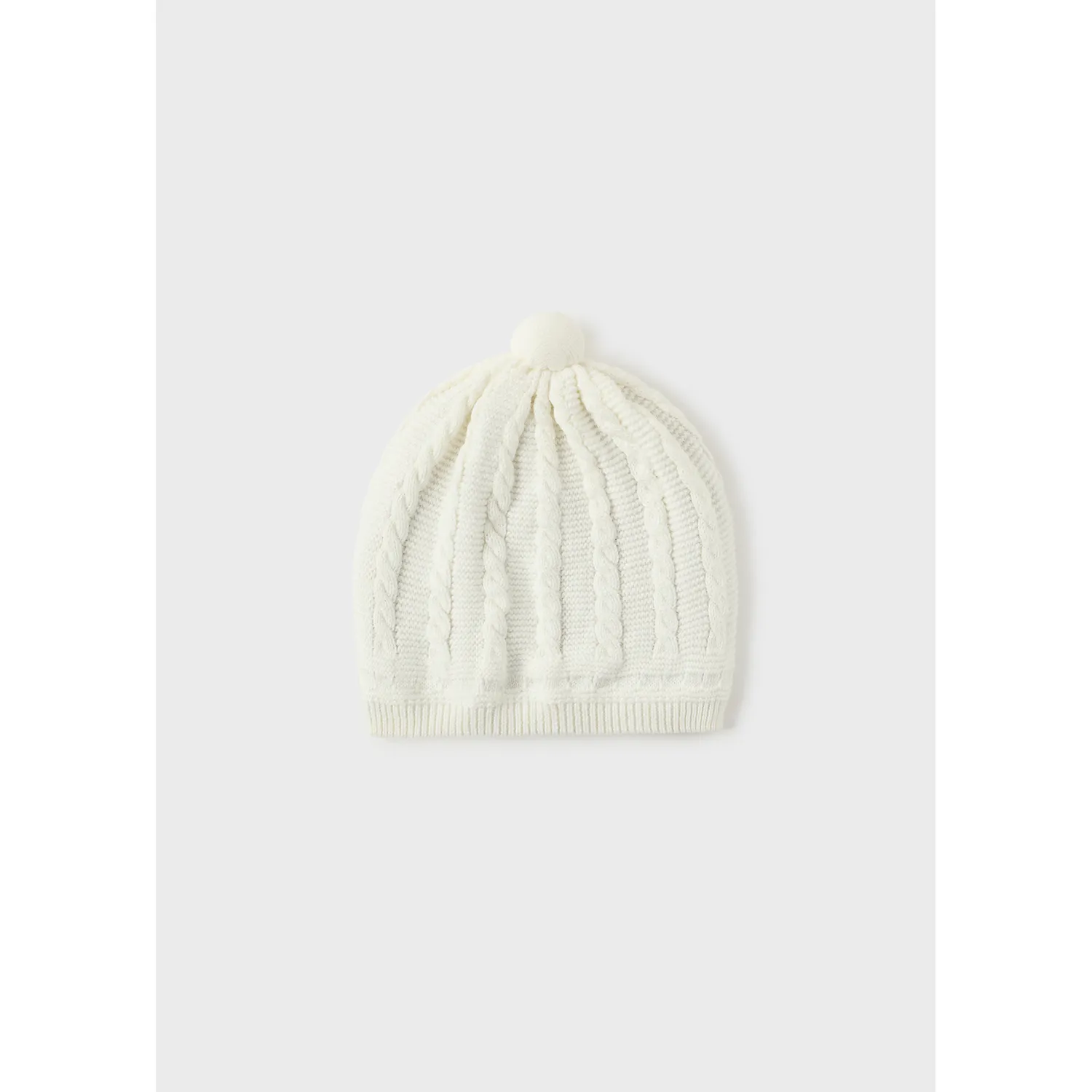 CREAM KNIT HAT CABLE KNIT EFFECT / 9774-090