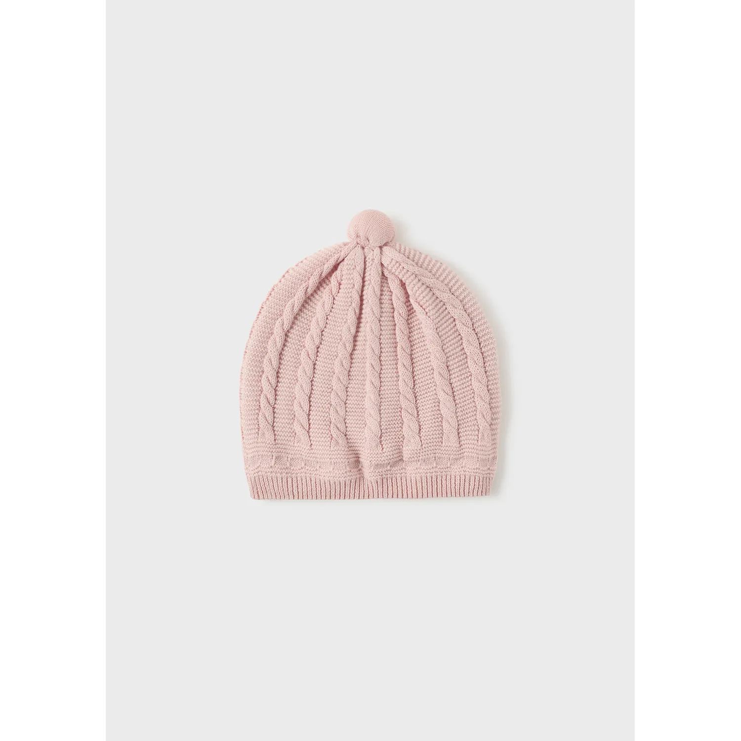 ROSE PINK KNIT HAT CABLE STITCH / 9774-092