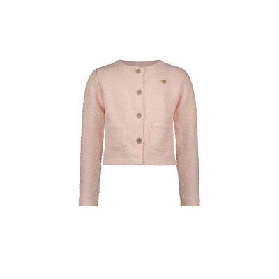 ROSE PINK KNIT JACKET GLITTER PEARL BUTTONS / C408-5115-201