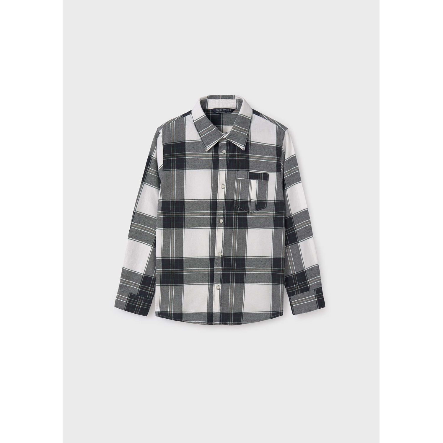 BLACK & WHITE PLAID SHIRT LONG SLEEVE / 7111-061