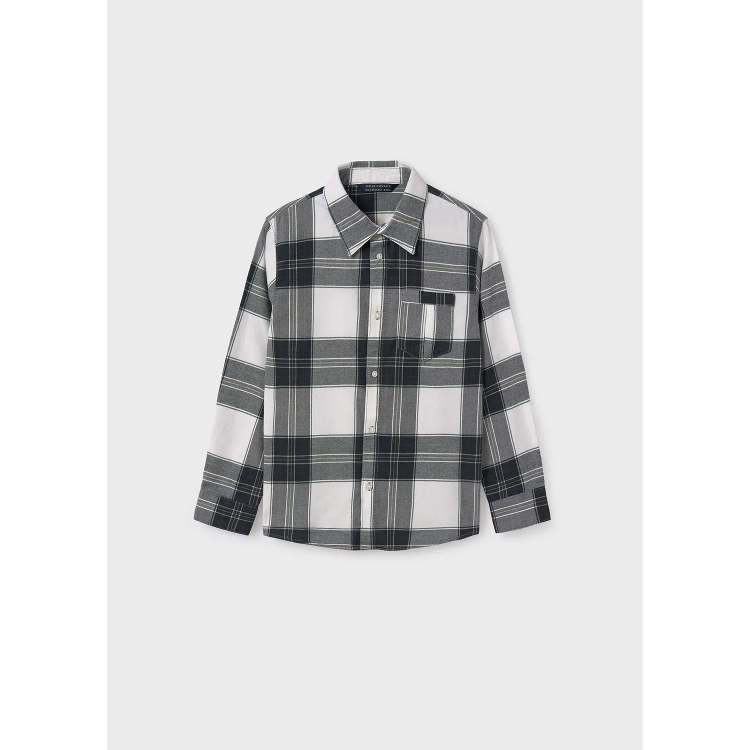 BLACK & WHITE PLAID SHIRT LONG SLEEVE / 7111-061