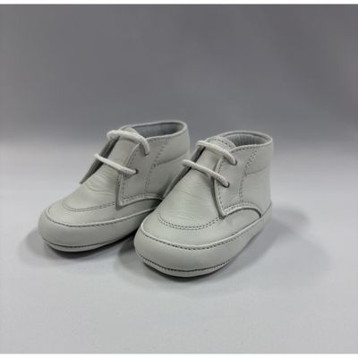OFF WHITE LEATHER SHOE BOYS WITH LACES / 23045