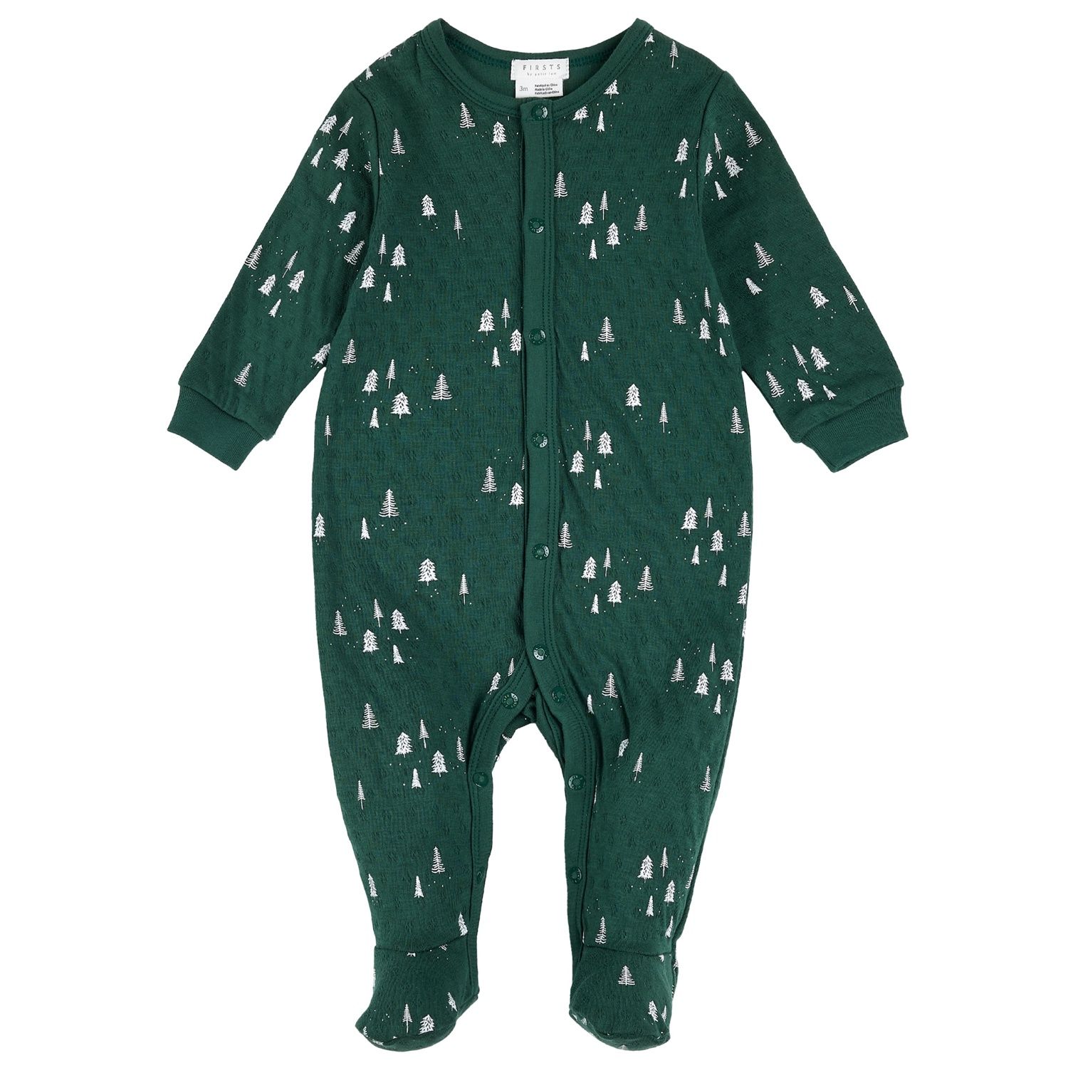 GREEN SLEEPER PINE TREE PRINT FRONT CLOSURE / 24HGL29P02B