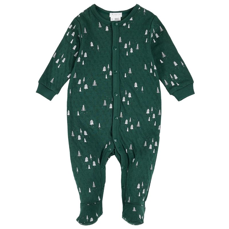GREEN SLEEPER PINE TREE PRINT FRONT CLOSURE / 24HGL29P02B