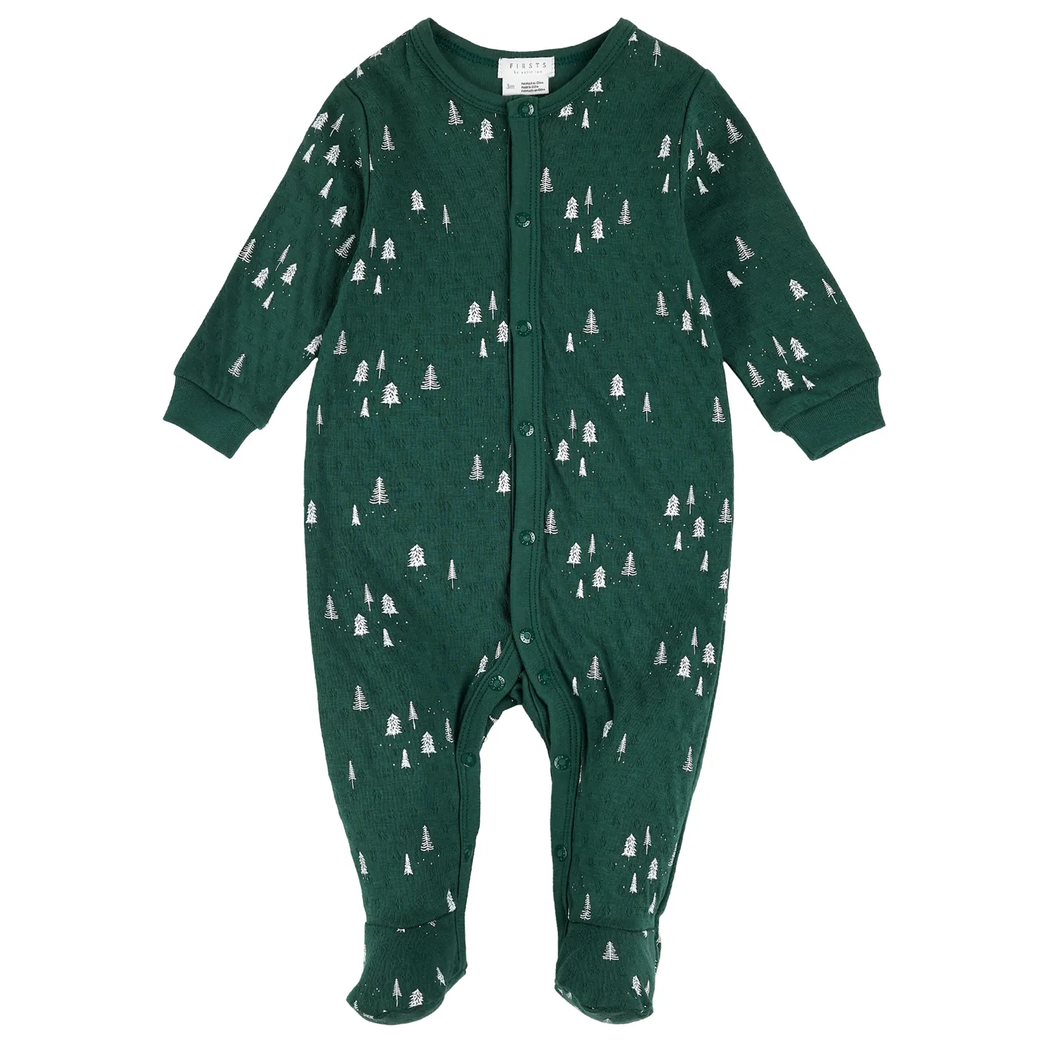 GREEN SLEEPER PINE TREE PRINT FRONT CLOSURE / 24HGL29P02B