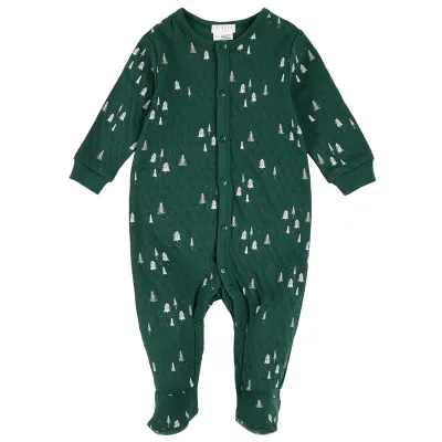 GREEN SLEEPER PINE TREE PRINT FRONT CLOSURE / 24HGL29P02B