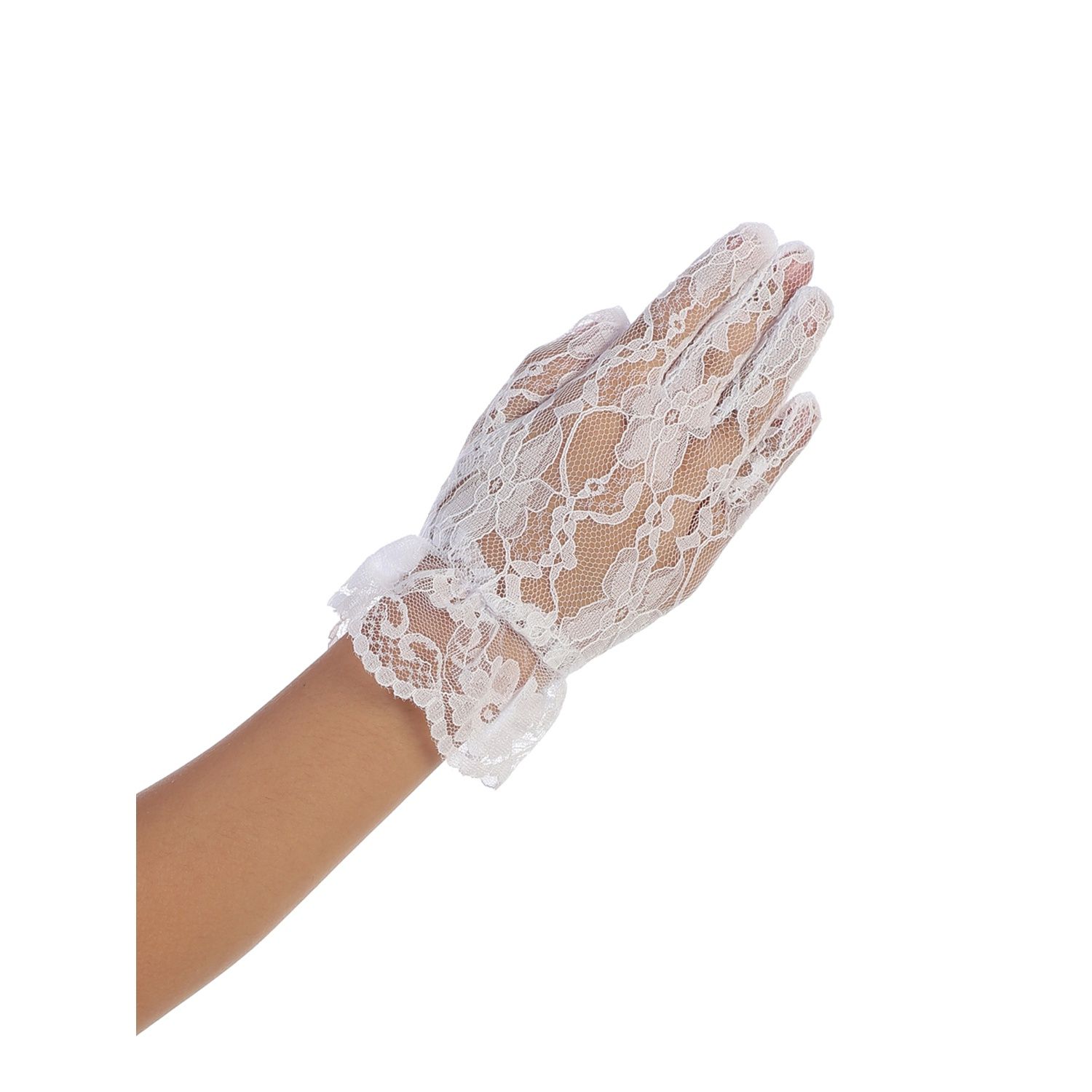 WHITE LACE GLOVES / LG