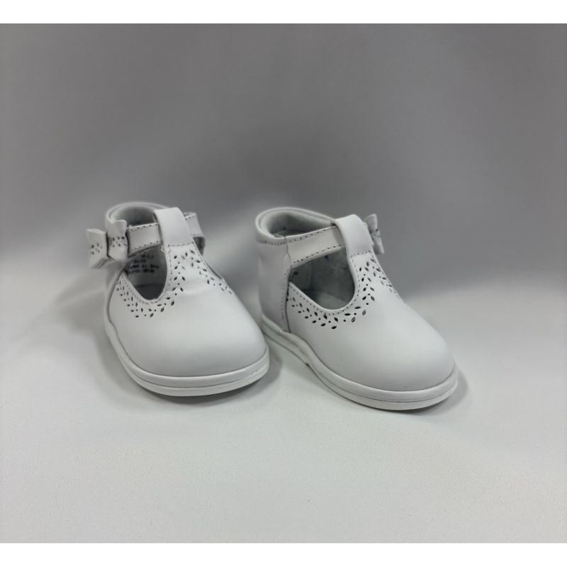 NAPPA WHITE SHOE BOW & CUTOUT TRIM GIRL / G0102