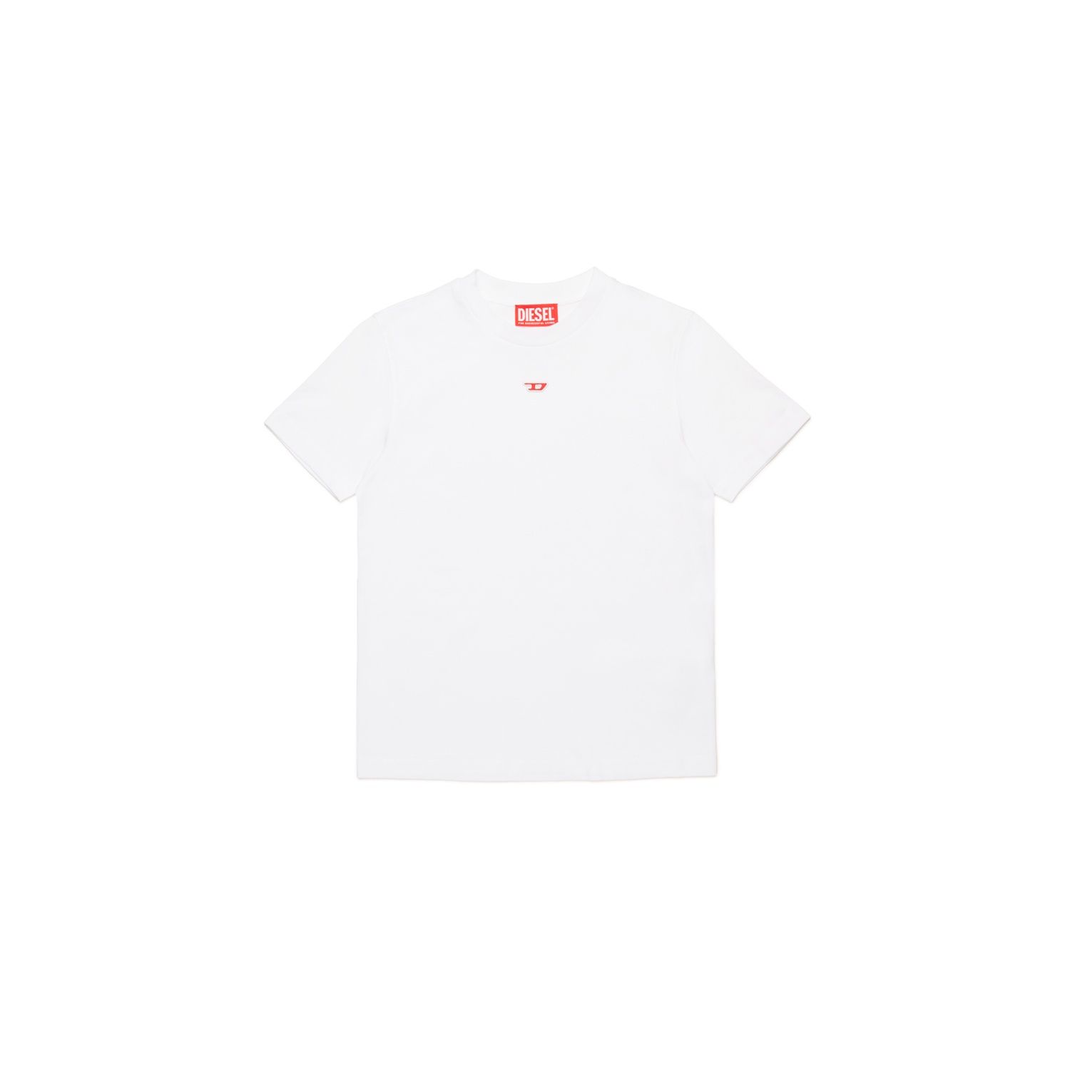 WHITE TSHIRT SHORT SLEEVE RED D LOGO / J02237-0GRAI-K100