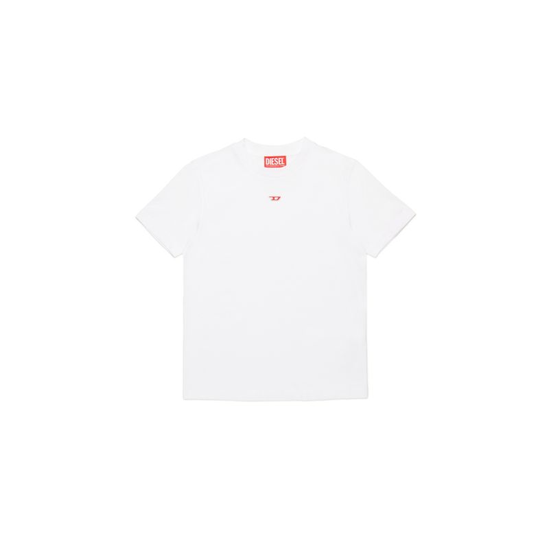 WHITE TSHIRT SHORT SLEEVE RED D LOGO / J02237-0GRAI-K100