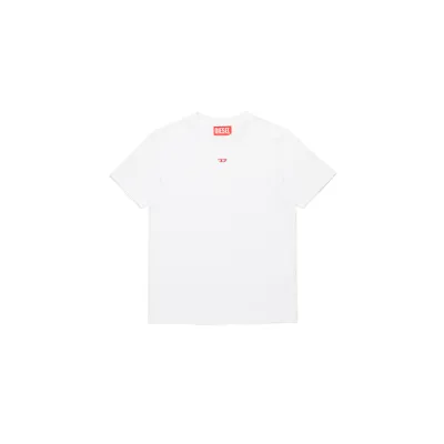 WHITE TSHIRT SHORT SLEEVE RED D LOGO / J02237-0GRAI-K100