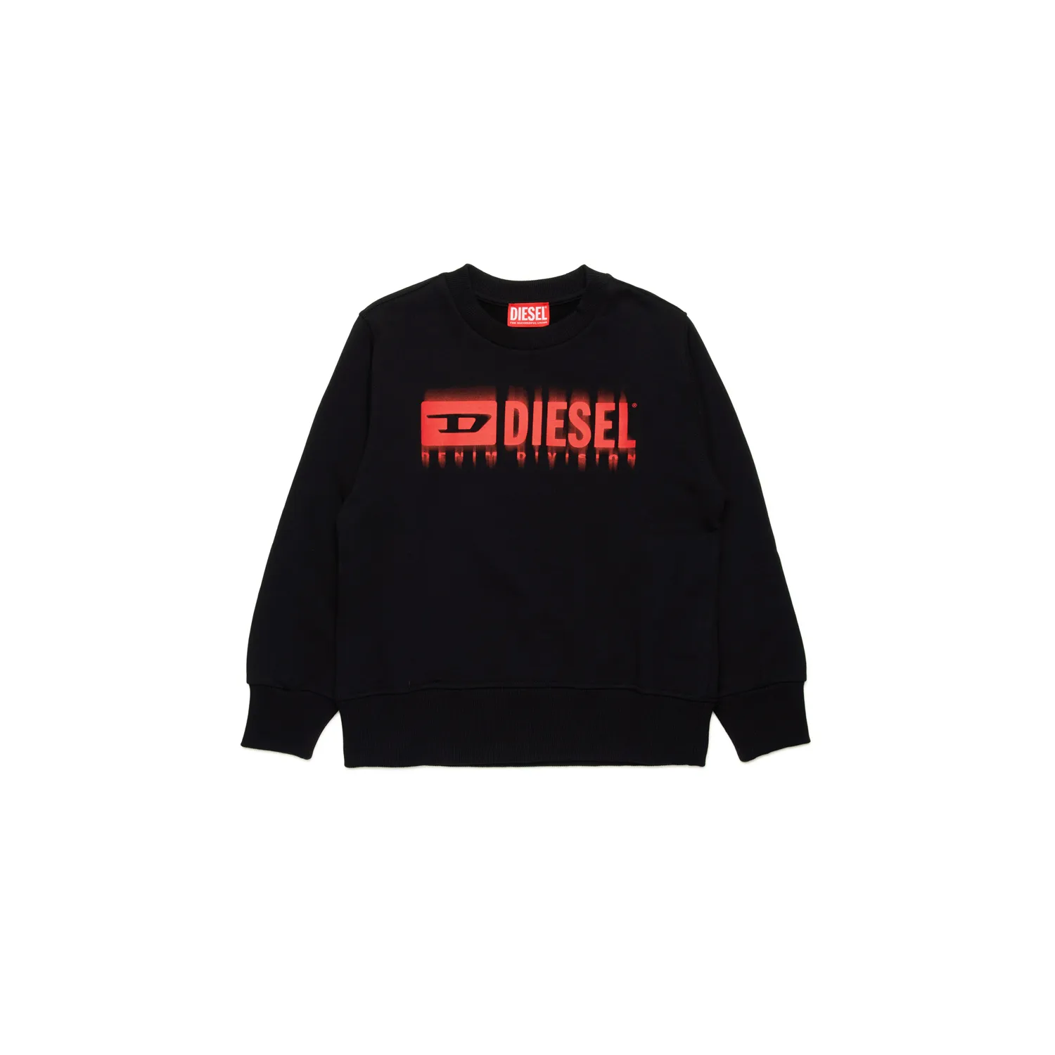 BLACK CREWNECK SWEATSHIRT RED DIESEL LOGO / J02040-KYAVK-K9002