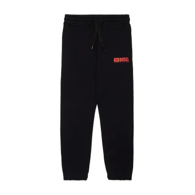BLACK SWEATPANT RED DIESEL LOGO / J02316-K9002