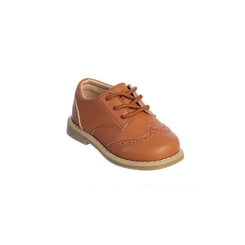 brown toddler dress shoes Wee Squeak Boys Jacob Brown Squeaky Shoe, 6 / Brown main image 0