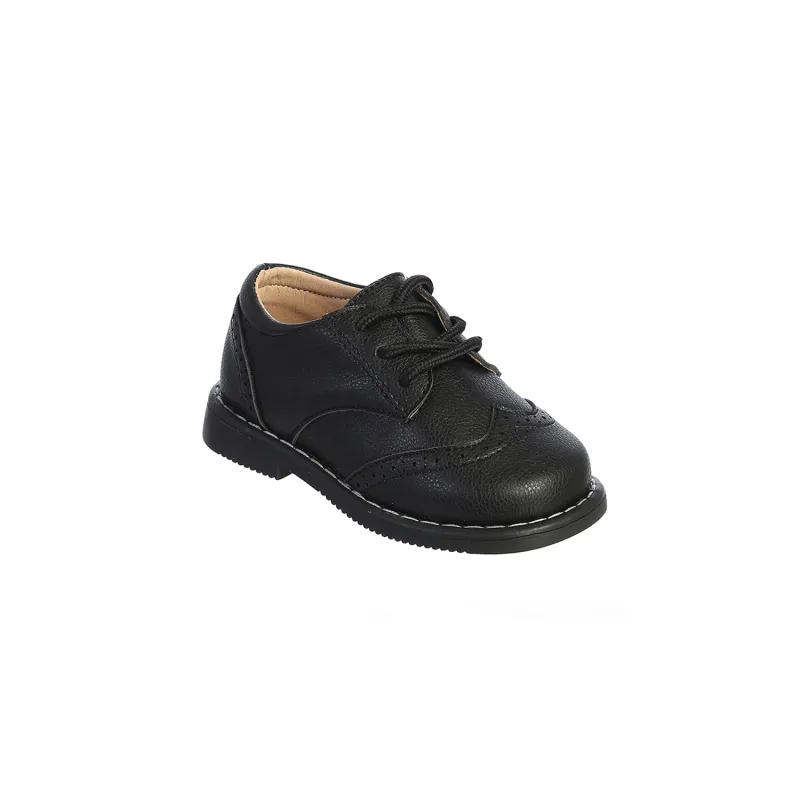 BLACK SHOE WITH LACES & CUTOUT BABY BOY'S / TTS163