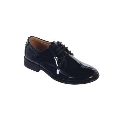 BLACK PATENT SHOE WITH LACES DRESSY TODDLER SIZES BOYS / TTS107