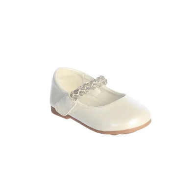 IVORY SHOE RHINESTONE TRIM STRAP / TTS169