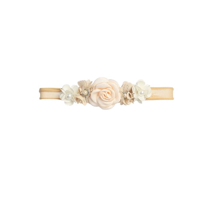 CHAMPAGNE FLORAL HEADBAND SOFT BABY / 142