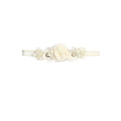 IVORY FLORAL HEADBAND SOFT BABY / 142
