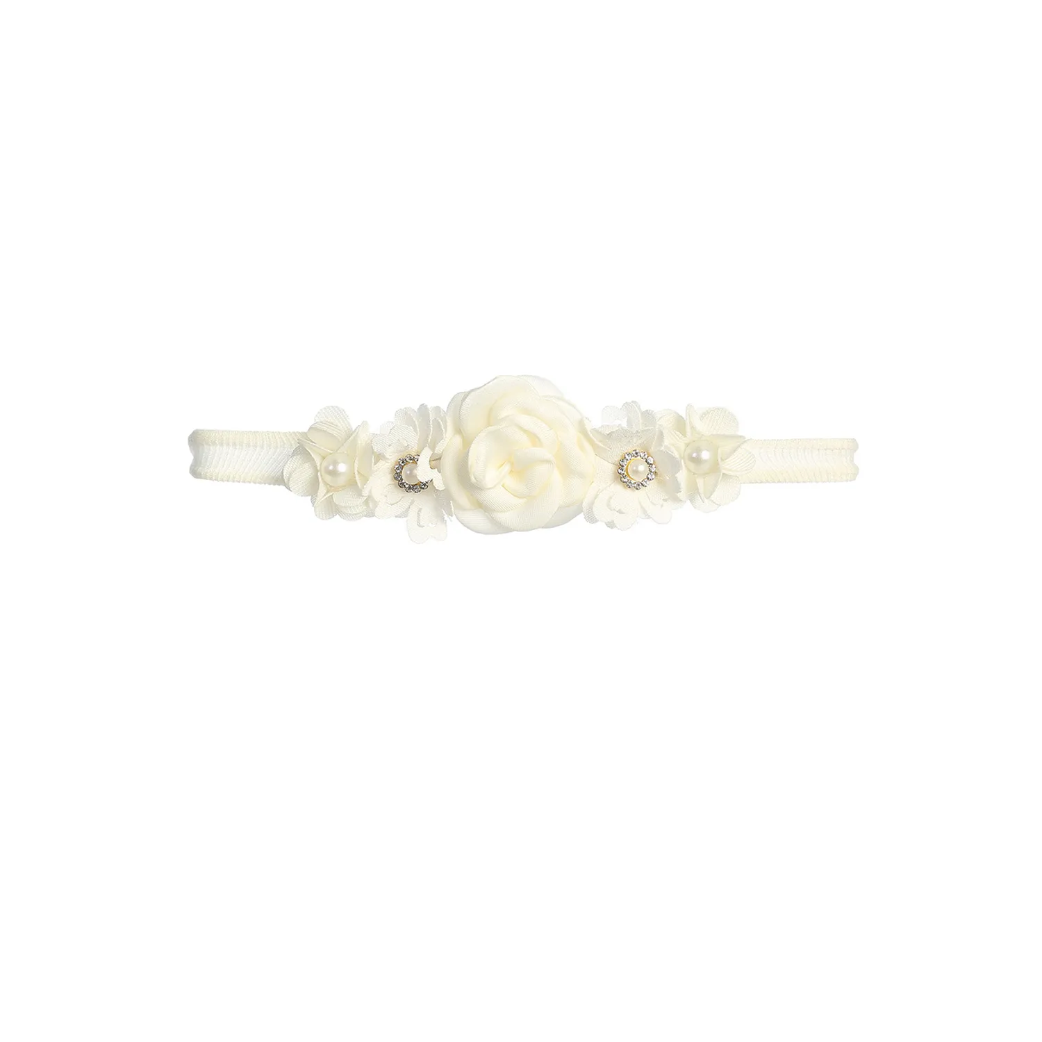 IVORY FLORAL HEADBAND SOFT BABY / 142