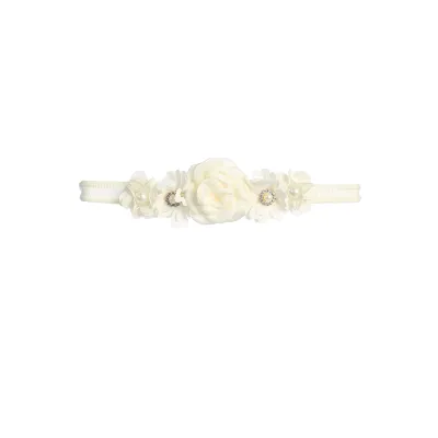 IVORY FLORAL HEADBAND SOFT BABY / 142
