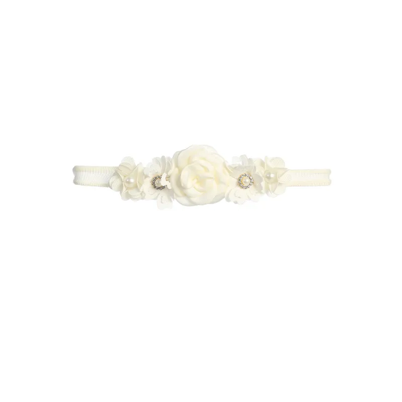 IVORY FLORAL HEADBAND SOFT BABY / 142