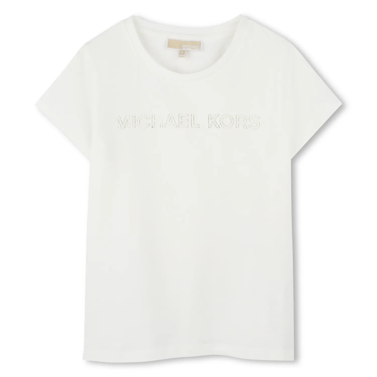 OFF WHITE TSHIRT GOLD M.KORS LOGO SHORT SLEEVE / R30314-117