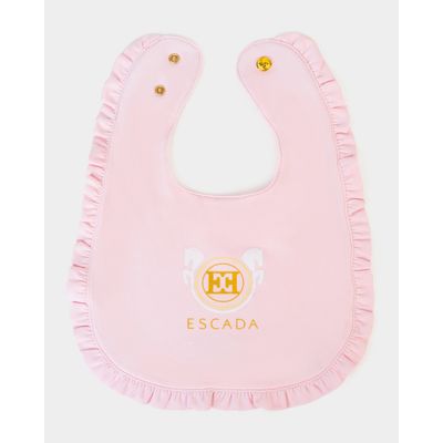 PINK BIB RUFFLE TRIM ESCADA LOGO / 74221-802