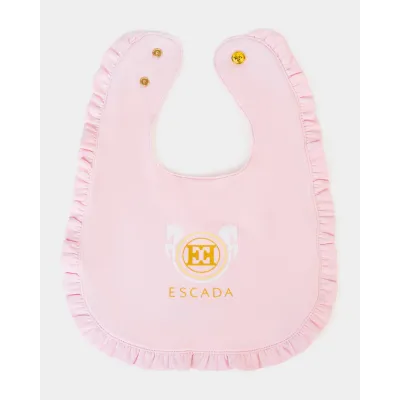 PINK BIB RUFFLE TRIM ESCADA LOGO / 74221-802
