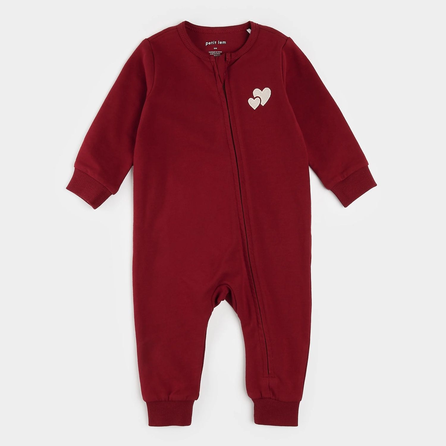 RED BURGUNDY ROMPER KNIT FRONT CLOSURE / 25SRW11N01B RED BURGUNDY ROMPER KNIT FRONT CLOSURE / 25SRW11N01B