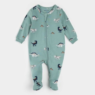 TURQUOISE SLEEPER DIANSOUR PRINT 2 WAY ZIPPER / 25SRS15P05B