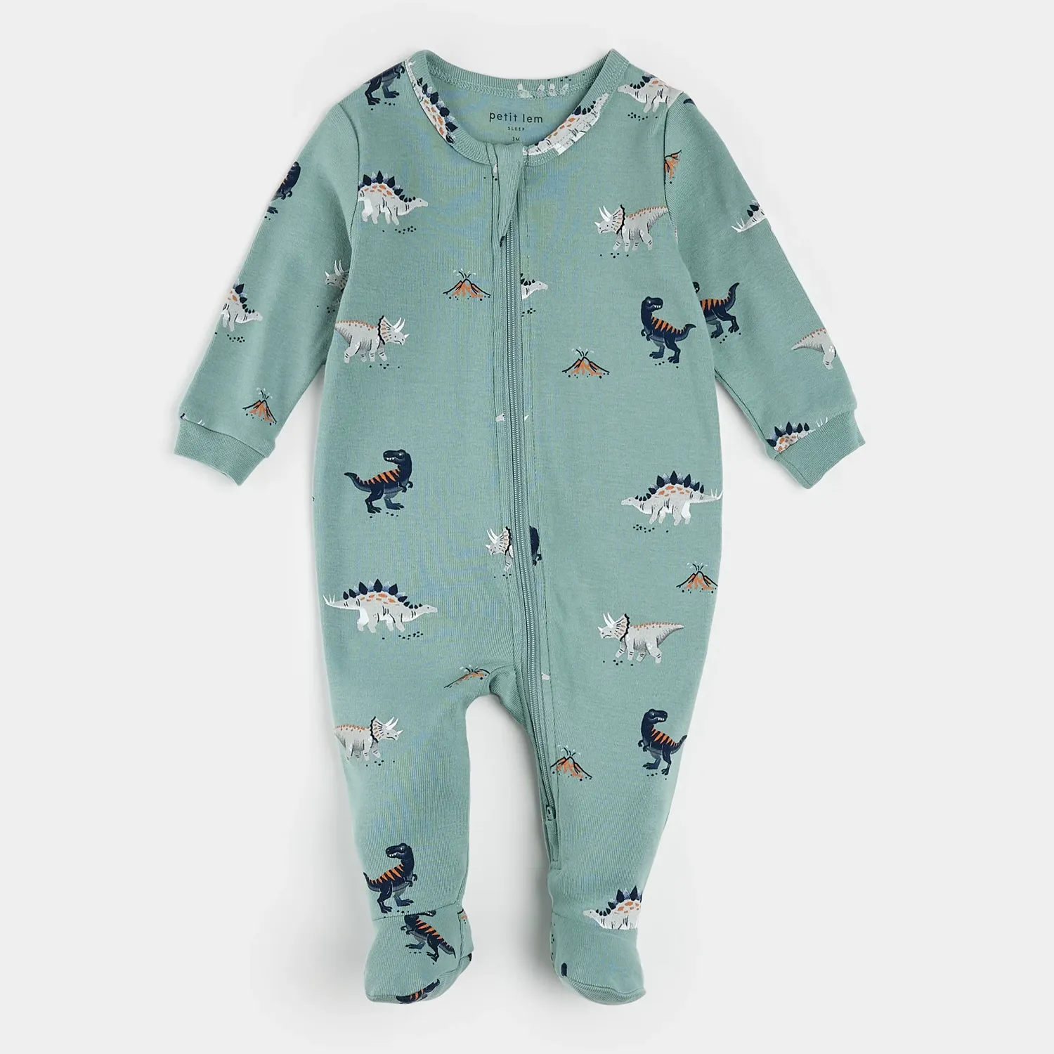 TURQUOISE SLEEPER DIANSOUR PRINT 2 WAY ZIPPER / 25SRS15P05B
