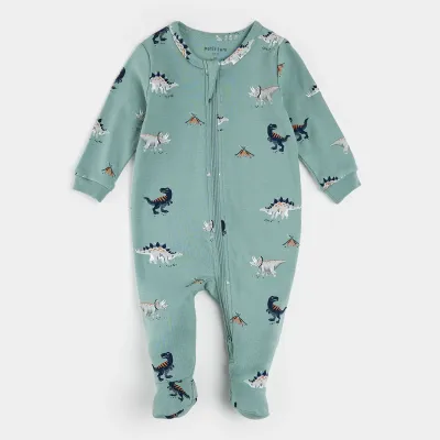 TURQUOISE SLEEPER DIANSOUR PRINT 2 WAY ZIPPER / 25SRS15P05B