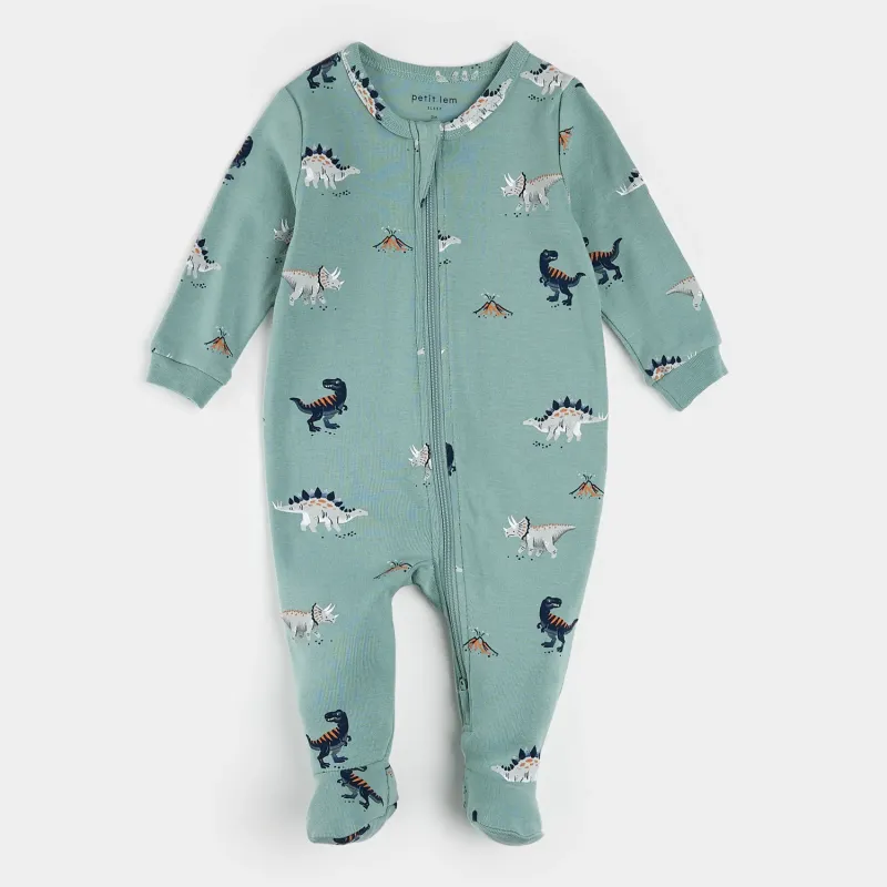 TURQUOISE SLEEPER DIANSOUR PRINT 2 WAY ZIPPER / 25SRS15P05B