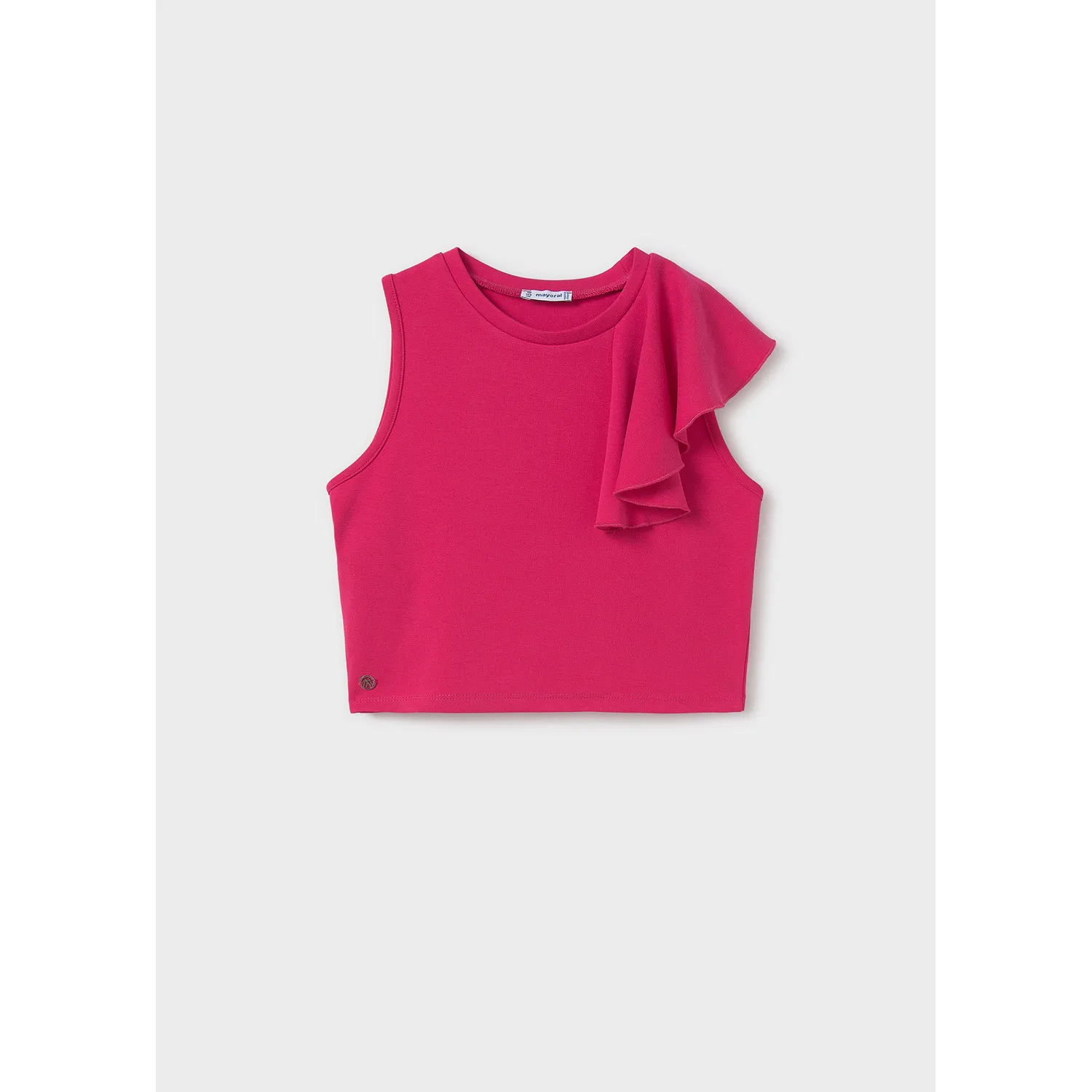 DARK PINK TANK TOP WITH FLOUNCE / 6034-010