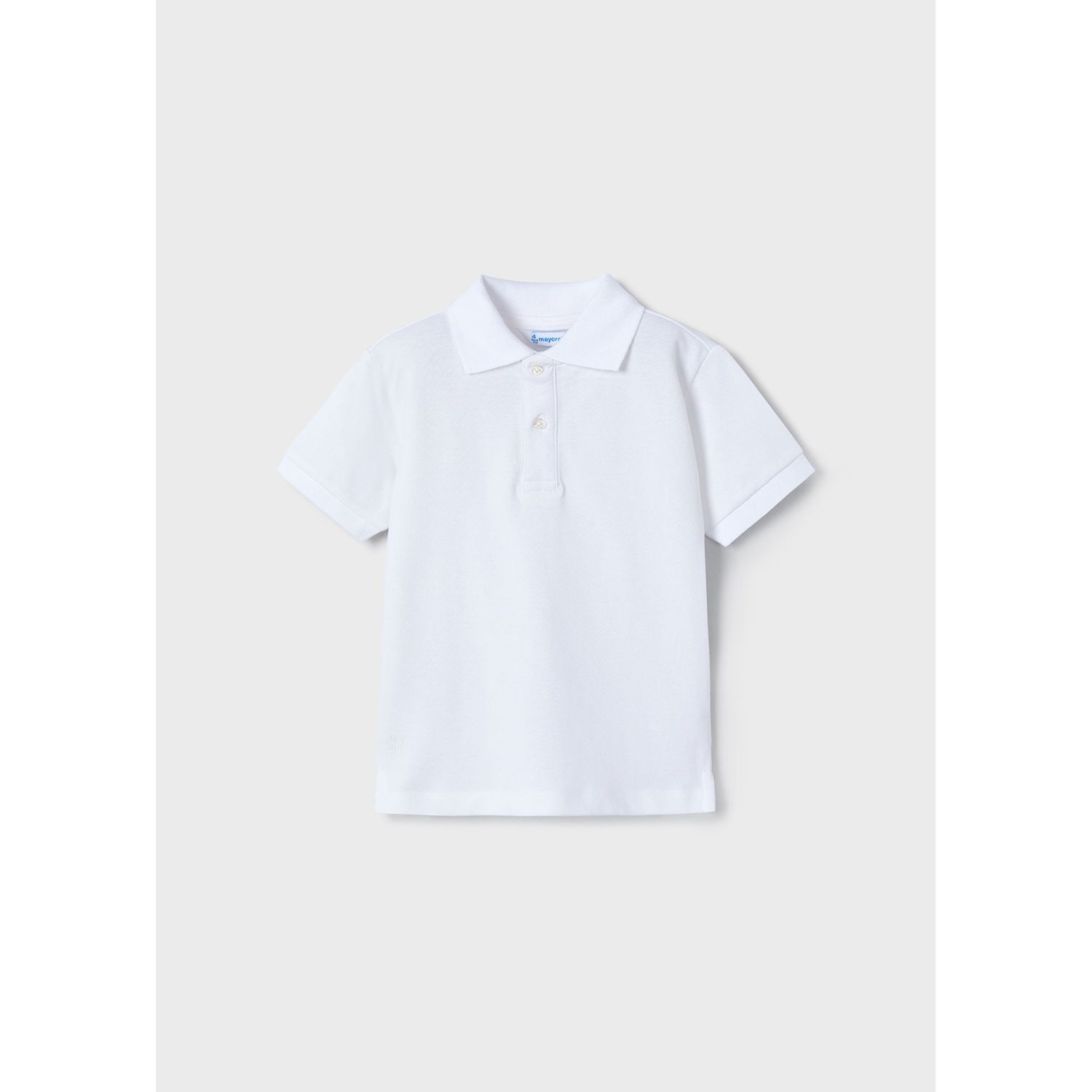 WHITE POLO TOP BASIC SHORT SLEEVE / 150-16