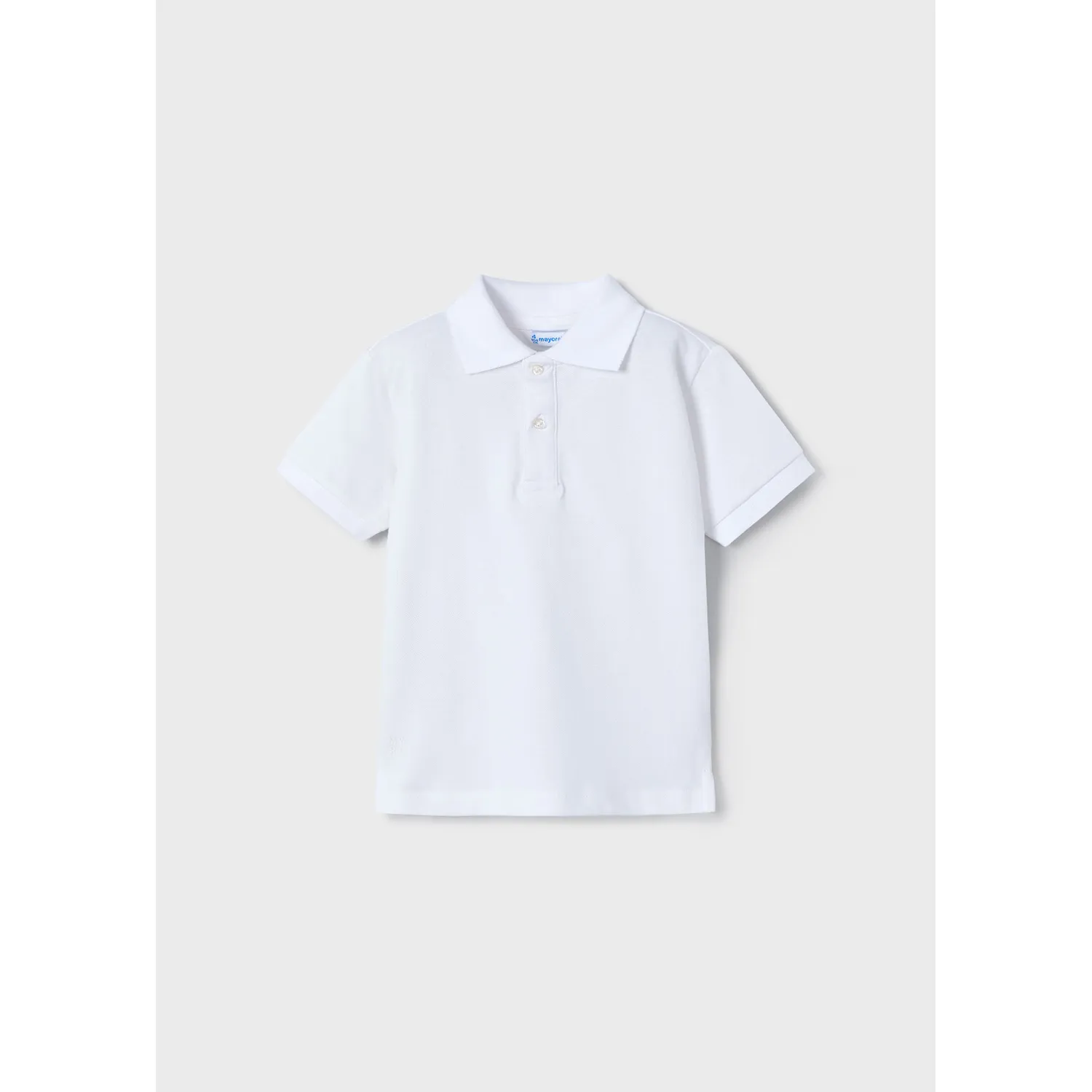 WHITE POLO TOP BASIC SHORT SLEEVE / 150-16