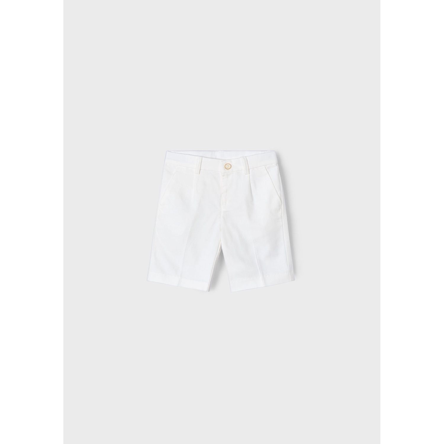 CREAM LINEN SHORTS / 3217-055