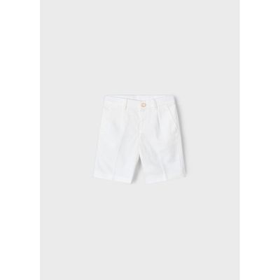 CREAM LINEN SHORTS / 3217-055