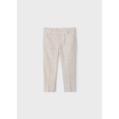 BEIGE LINEN DRESS PANT CHINO TAILORING / 3563-053