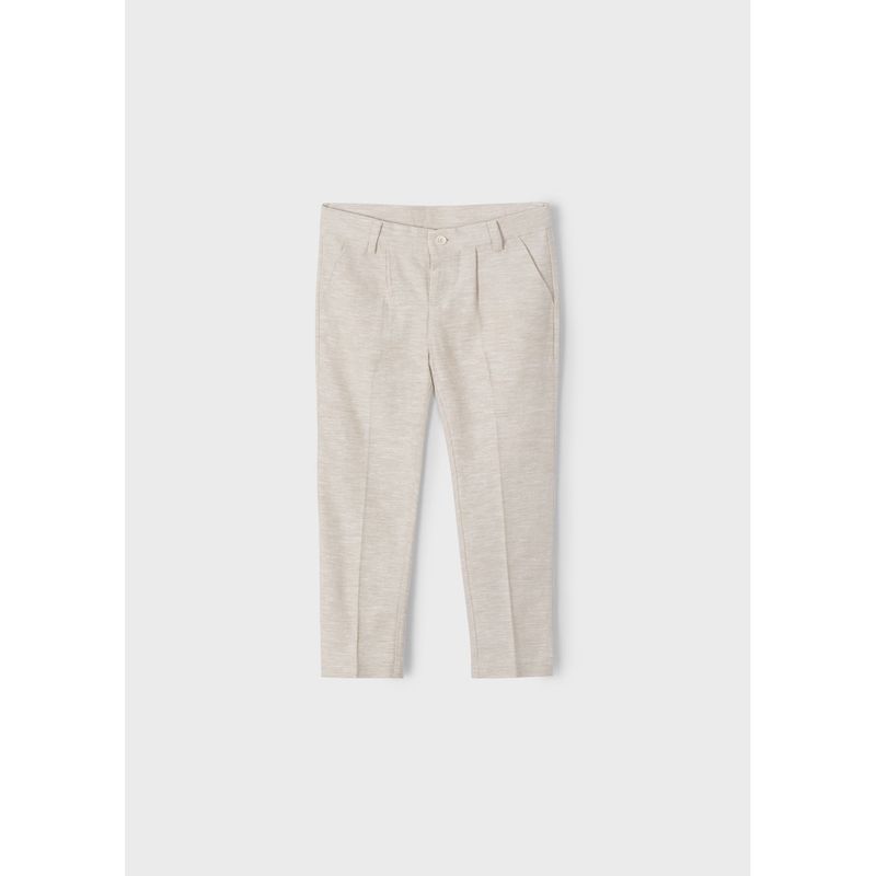 BEIGE LINEN DRESS PANT CHINO TAILORING / 3563-053